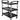 Omcan Black Plastic Bussing Cart with 19.5″ x 31″ tray size