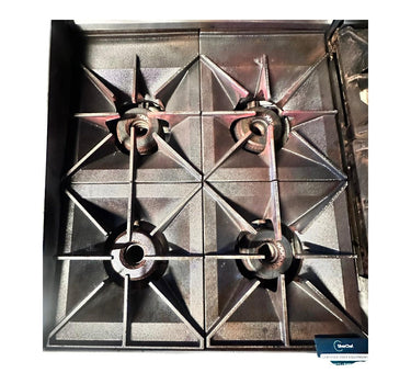 Vulcan 48S-24G4BN 4 Burner Range with Manual Griddle and Standard Oven - Natural Gas