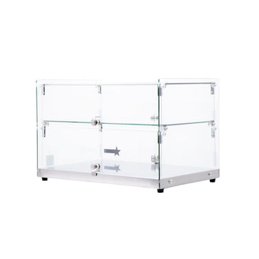 Omcan 44373 2 Tray Square Glass Bakery Display Case With Rear Door