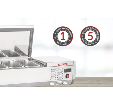 New Air NCSD-48-SL Refrigerated Countertop Salad Table