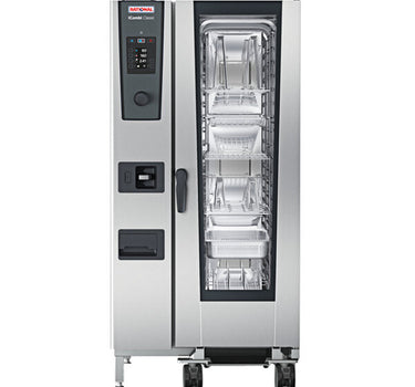 Rational iCombi Classic Single 20-Half Size Natural Gas Combi Oven with ClimaPlus Technology - 120V