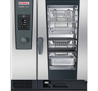 Rational iCombi Classic Single 10-Half Size Liquid Propane Combi Oven - 120V