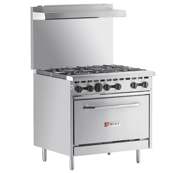 Wolf WX Series WX-36BP 36" 6 Open Burners With Standard Oven Propane Range