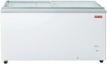New Air 71" FLAT GLASS ICE CREAM FREEZER, 6 BASKETS