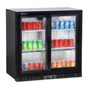 Omcan BB-CN-230S 35" 2 Sliding Door Glass Back Bar Refrigerator
