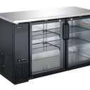 Omcan BB-CN-0016-GH 61" 2 Door Glass Back Bar Refrigerator