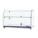 Omcan 44372 2 Tray Curved Glass Bakery Display Case With Rear Door