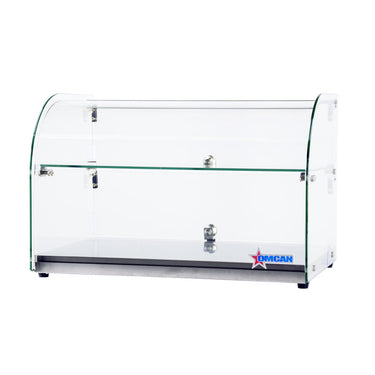 Omcan 44372 2 Tray Curved Glass Bakery Display Case With Rear Door