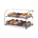 Omcan 44372 2 Tray Curved Glass Bakery Display Case With Rear Door