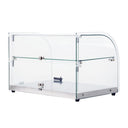 Omcan 44372 2 Tray Curved Glass Bakery Display Case With Rear Door