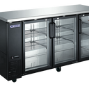Omcan BB-CN-0020E-GH 73" 3 Door Glass Back Bar Refrigerator