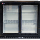 Omcan BB-CN-230S 35" 2 Sliding Door Glass Back Bar Refrigerator