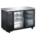 Omcan BB-CN-0016E-GH 61" 2 Door Glass Back Bar Refrigerator