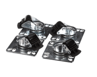 Atosa WA400002 Caster Kit, Low Profile, Swivel Plate with Brakes, Set of 4