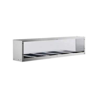Atosa MROS-5ST Overshelf/Sneezeguard for 5-Well Steam Table