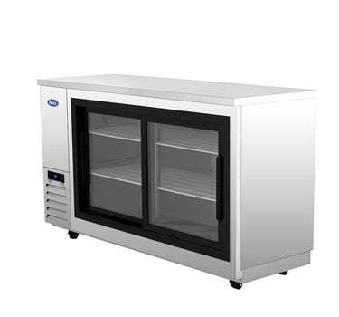 Atosa SBB69SGGRAUS1 – 69″ Shallow Depth Back Bar Cooler with Glass Sliding Doors