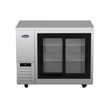 Atosa SBB48SGGRAUS1 – 48″ Shallow Depth Back Bar Cooler with Glass Sliding Doors