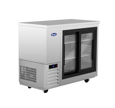 Atosa SBB48SGGRAUS1 – 48″ Shallow Depth Back Bar Cooler with Glass Sliding Doors