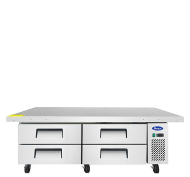 Atosa MGF8454GR — 76″ Refrigerated Chef Base, Extended Top