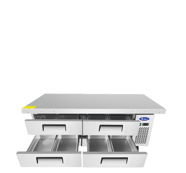 Atosa MGF8454GR — 76″ Refrigerated Chef Base, Extended Top