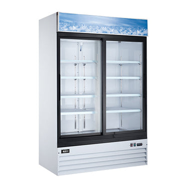 Omcan RE-CN-0045-HC 53" 2 Sliding Door Glass Refrigerator Merchandiser