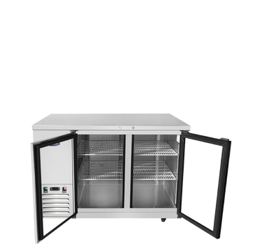 Atosa SBB48GGRAUS1 — 48″ Shallow Depth Back Bar Cooler with Glass Doors