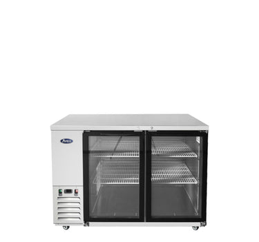 Atosa SBB48GGRAUS1 — 48″ Shallow Depth Back Bar Cooler with Glass Doors