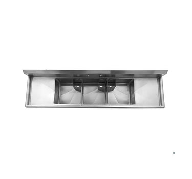 Thorinox TTS-1818-RL18 TRIPLE SINK 18" x 18" WITH LEFT AND RIGHT