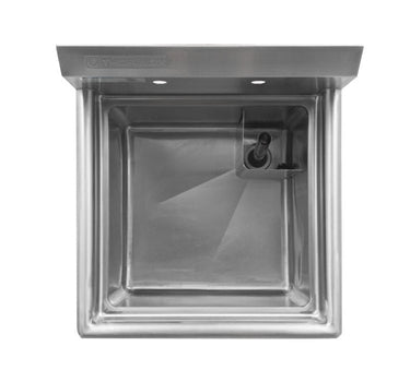 Thorinox TSS-1821-0 18" x 21" Corner Drain One Compartment Sink With No Drain Board