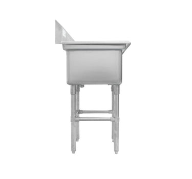 Thorinox TSS-1818-R18 18" x 21" Corner Drain One Compartment Sink With Right Drain Board