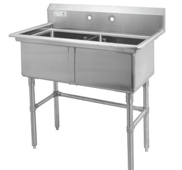 Thorinox TDS-1821-0 DOUBLE SINK 18" X 21" NO DRAINBOARD