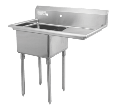 Thorinox TSS-1818-R18 SINGLE SINK 18" X 18" WITH RIGHT DRAIN