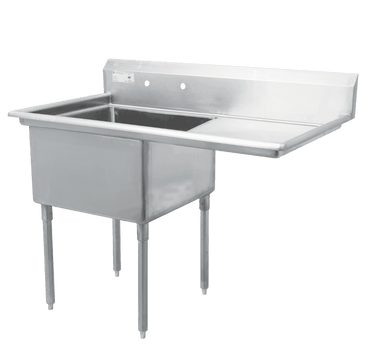 Thorinox TSS-2424-R24 SINGLE SINK 24" X 24" WITH RIGHT DRAIN