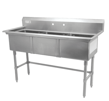 Thorinox TTS-1818-0 TRIPLE SINK 18" x 18" NO DRAINBOARD