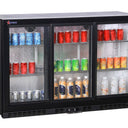 Omcan BB-CN-350S 53" 3 Sliding Door Glass Back Bar Refrigerator