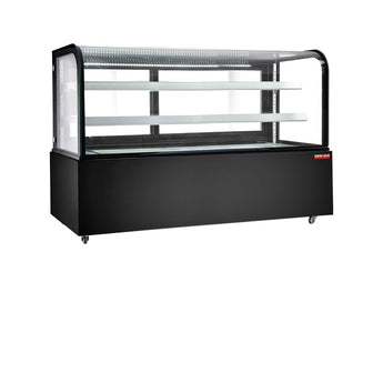 New Air curved glass refrigerated display case