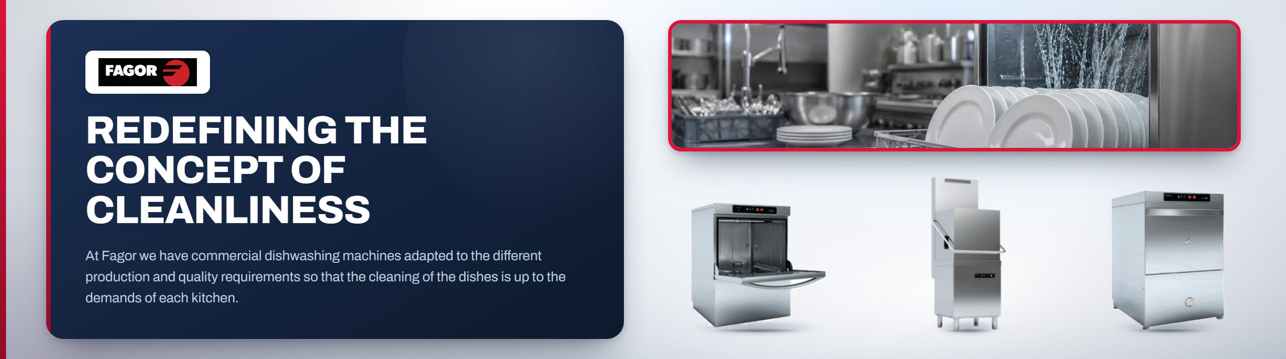 Fagor commercial dishwashers at A3 Equipment