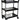 Omcan Black Plastic Bussing Cart with 16″ x 24.75″ tray size