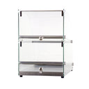 Omcan 44374 2 Tray Curved Glass Bakery Display Case With Rear Door
