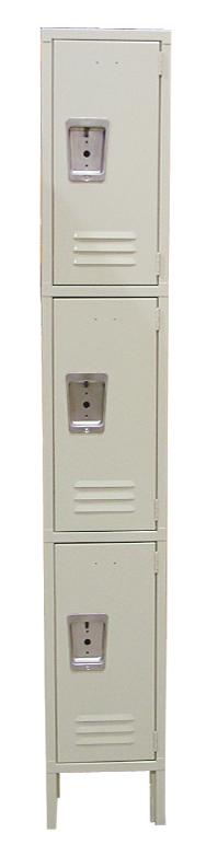 Omcan 13128 18" Deep 3 Door Steel Locker
