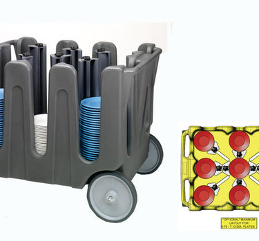 ADC-4A DISH CADDY,ADJSTBLE 4-POST GRY