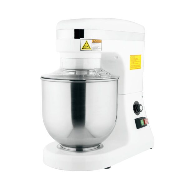 PLANETARY COUNTERTOP MIXER 7 QT/2 GAL WHITE W/GUARD 0.37 HP/270 W 110V/60/1 cETLus/ETL